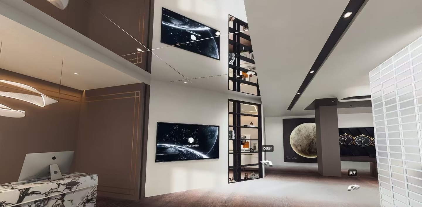 TIMEREBRON Beijing headquarters reception — a quiet, art-led welcome space